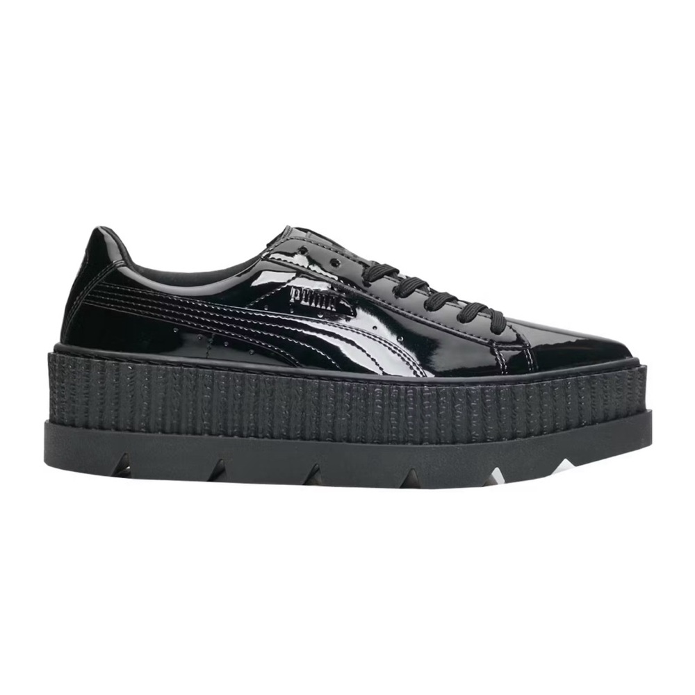 Puma Fenty Pointy Creeper Patent Black Women's 6